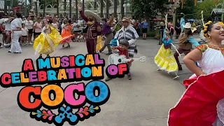 A Musical Celebration of Coco Returns to Disney California Adventure Plaza De La Familia 2023