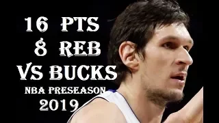 Boban Marjanovic 16 Pts 8 Reb Milwaukee Bucks vs Dallas Mavericks 2019 NBA Preseason