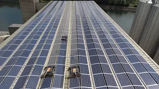 Solar panel cleaning of a grain drying and storing company with the solarcleano F1 & M1 - Voltanet