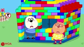 Wolfoo Plays Hide and Seek in a Colorful Lego Playhouse to Teach Bufo About Sharing | Wolfoo Cartoon