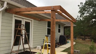 Porch Cover Construction DIY in 5 Days - Timelapse