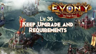 Evony Kings How To Upgrade KEEP Level 36 | Unlock Victory Column | Get 2 Generals 5.8 million power