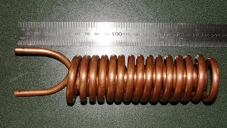 Winding double helix copper condenser coil PART 2.