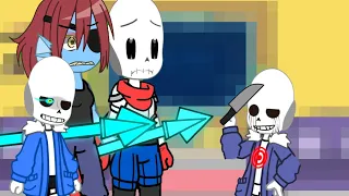Past "Something new" react to Killer Sans | RUS/ENG | By: Buttercup|