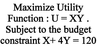 Maximize Utility function subject to budget constraint #utilityFunction #GATE #NET #Lagrange