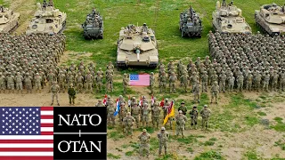 US Army, NATO. Tanks at combined arms exercises with live firing in Poland.