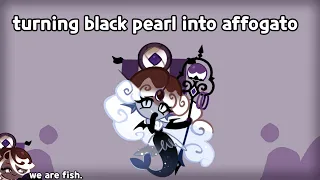 turning black pearl cookie into a fish-