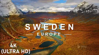 FLYING OVER SWEDEN (4K UHD) - Relaxing Piano Music With Beautiful Nature Videos - 4K ULTRA HD