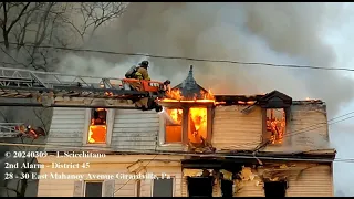 20240309 2nd Alarm 28 - 30 East Mahanoy Avenue Girardville, Pa  - Full