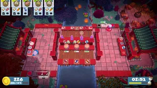 Overcooked 2 - Spring Festival DLC - Level 1-5 - 4 Stars - 2 Player co-op