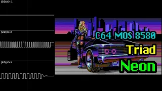 Triad - "Neon" (Commodore 64, 2017) [Oscilloscope Visualization]