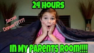 24 Hours Overnight In My Parents Room! What's In My Mom's Secret Drawer???