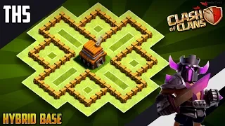 NEW BEST TH5 HYBRID/TROPHY[defense] Base 2019!!  Town Hall 5 Hybrid Base Design - Clash of Clans