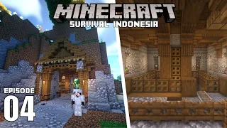 Membangun Tempat Mining atau Tambang & Menemukan Mineshaft!!! - Minecraft Survival Indonesia (Ep.4)