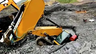 10 Extreme Dangerous Idiots Excavator Operator Skills - Fastest Climbing Excavator Machines Driving