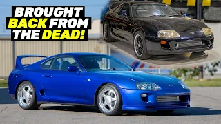 Rebuilding a Toyota Supra in 12 minutes [INSANE TRANSFORMATION]