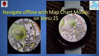 Navigate offline with Map Chart Mosaic on Venu 2S
