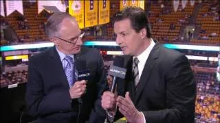 NBC Sports NHL Live 6/5/13. Shawn Thorton, Duncan Keith, Pittsburgh Penguins vs Boston Bruins.