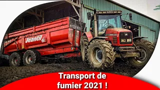 TRANSPORT DE FUMIER 2021#2 Massey Ferguson 6270/ Jeantil GM 160 | Epandage de fumier hors du commun!