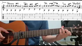 This Is Halloween - Easy Fingerstyle Guitar Playthrough Tutorial Lesson With Tabs