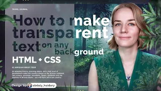 Transparent text on any background, HTML + CSS (React, TypeScript project)