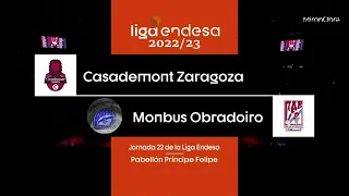 J22 T22/23 Casademont Zaragoza Vs Monbus Obradoiro