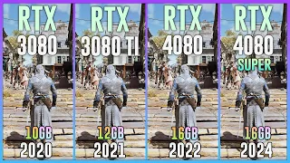 RTX 3080 vs RTX 3080 TI vs RTX 4080 vs RTX 4080 SUPER - Test in 20 Games