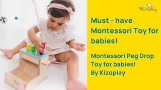 Peg Drop Toy for babies// Best Montessori toy for babies// By Kizoplay