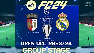 FC 24 Braga vs Real Madrid | Champions League 2023/24 | PS4 Full Match