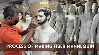 Process of Making Fiber Mannequin. Mannequin Manufacturing Process. Fiberglass Full Body Mannequin.