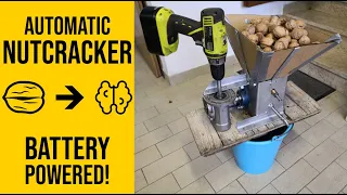 DIY Adjustable Nut Cracking Machine (Powered by Cordless Drill)