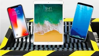 Shredding Apple Ipad Iphone X Samsung Galaxy S8 Hydraulic Press VS Iphone X Samsung Galaxy S9