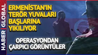 Azerbaycan Ordusu Düğmeye Bastı! Ermeni Mevzileri Birbiri Ardına Vuruluyor
