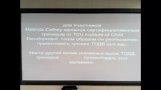 Мелинда Кэти "Терапия ТОДВ". День 3 (6ч) семинар в Тольятти