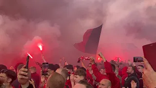 Fanmarsch, Busempfang, Choreo | UEFA Europa League Halbfinale, Bayer 04 Leverkusen vs. AS Rom