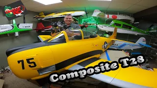 Unboxing the HUGE Composite 111" Top Rc Model T28 Trojan 180UMS Radial Powered