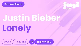 Justin Bieber, benny blanco - Lonely (Karaoke Piano) Higher Key