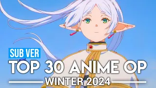 Top 30 Anime Openings - Winter 2024 (Subscribers Version)