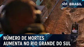 Sobe para 151 o número de mortos pelas chuvas no Rio Grande do Sul | SBT Brasil (16/05/24)