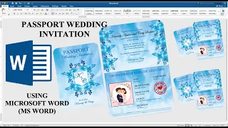 SKY BLUE | How to make PASSPORT WEDDING INVITATION in Microsoft Word (MS Word) | DIY | Cassy Soriano