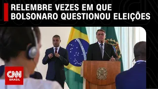 Relembre vezes em que Bolsonaro questionou eleições | CNN 360º