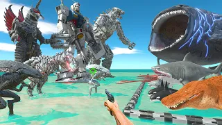 FPS Avatar Rescues Sea Monsters and Fights Mecha Monsters - Animal Revolt Battle Simulator