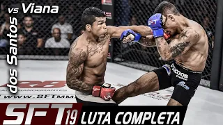 Guerra dentro do cage.  Luta completa | MMA | SFT 19 dos Santos vs. Viana