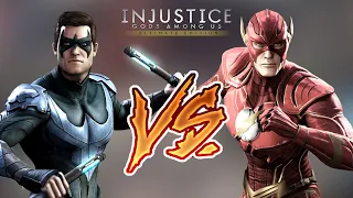 Injustice Gods Among Us - Nightwing Vs Flash (Hard) Walkthrough | RozZ99