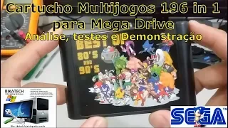 Cartucho 196 jogos em 1 para Mega Drive - Análise, testes e demonstração!