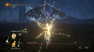 Darkeater vs Lightning Arrow & Sunlight Spear miracle. NG+2