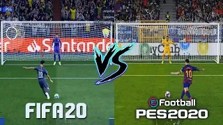 FIFA 20 vs PES 2020 Gameplay Comparison (Graphics, Penalties, Free Kicks, Faces and more)