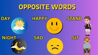 Opposite words for kids | Antonyms in English | Improve vocabulary | @EnglishSingsing