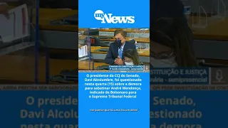 Davi Alcolumbre é pressionado por senadores para marcar sabatina do ex-AGU André Mendonça. #shorts