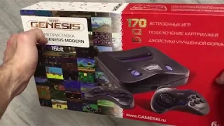 Retro Genesis Modern / Sega - ОБЗОР РАСПАКОВКА СРАВНЕНИЕ ТЕСТ